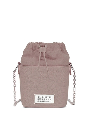 Maison Margiela drawstring bucket leather shoulder bag - Brown