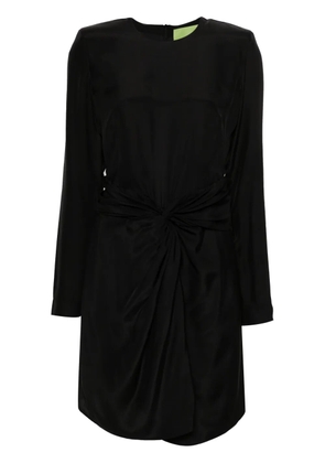 GAUGE81 Izu knot-detailed silk dress - Black