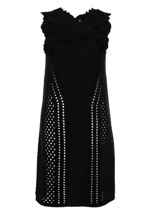 Onefifteen floral-embellished knitted dress - Black