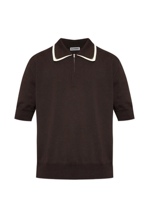 Jil Sander zip-collar polo shirt - Brown
