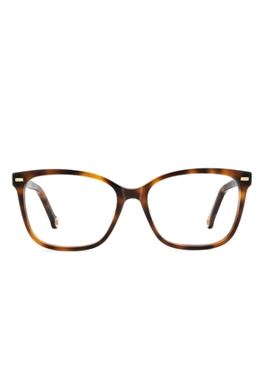 Carolina Herrera square-frame tortoiseshell glasses - Brown