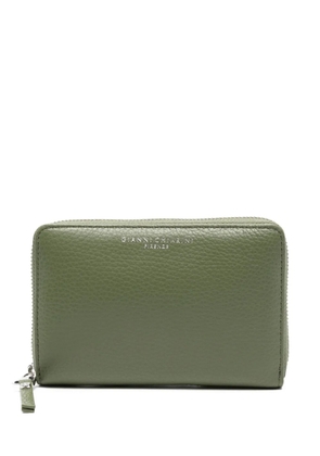 GIANNI CHIARINI grained-leather zip-around wallet - Green
