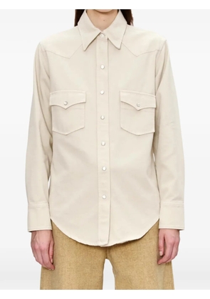 A.P.C. buttoned chest-pocket shirt - Neutrals