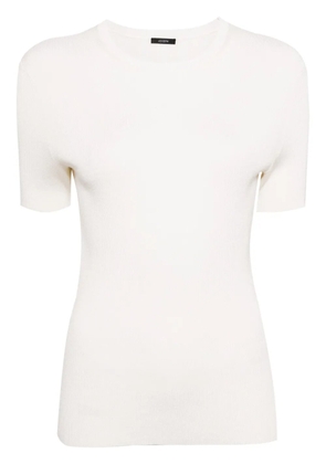 JOSEPH round-neck knitted top - Neutrals