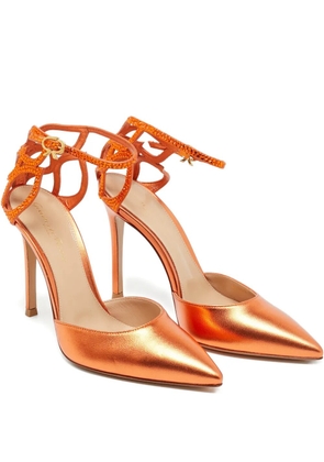 Gianvito Rossi Fleur leather sandals - Orange
