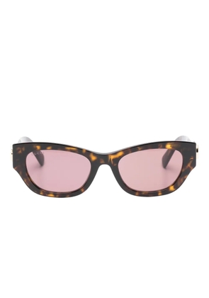 Gucci Eyewear geometric logo sunglasses - Brown