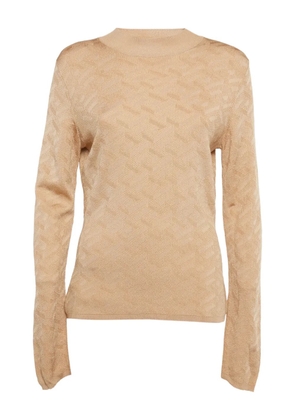Versace Pre-Owned ribbed-knit sweater - Neutrals