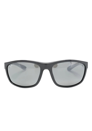 Maui Jim Predator 02 logo-plaque sunglasses - Black