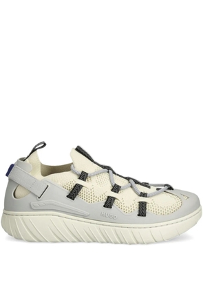 HUGO lace-up panelled sneakers - Neutrals