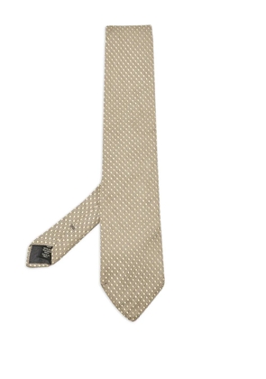 Ermenegildo Zegna Vintage jacquard-woven silk tie - Yellow