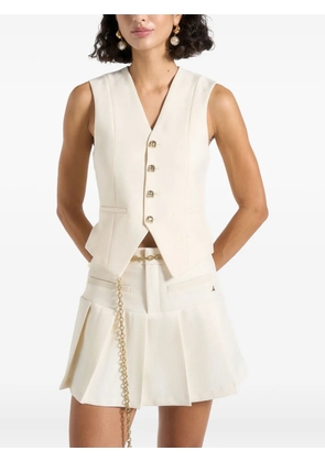 Manière De Voir Christine tailored belted waistcoat - Neutrals