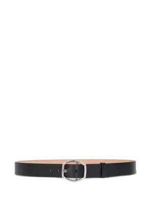 Roberto Cavalli geometric-buckle leather belt - Black