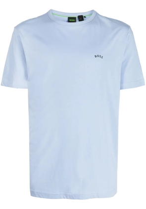BOSS logo-appliqué cotton T-shirt - Blue