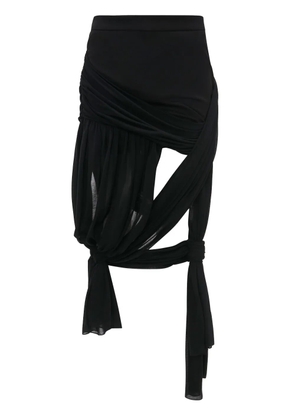 JW Anderson draped wrap midi skirt - Black