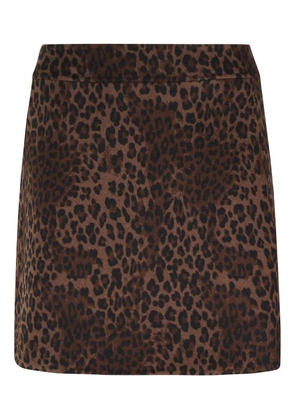 MC2 Saint Barth Eira leopard mini skirt - Brown