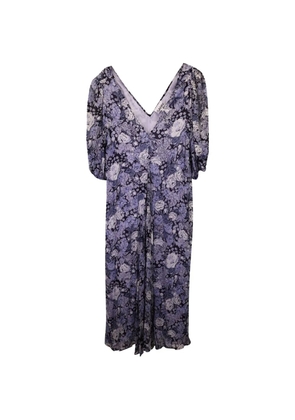 GANNI Heather V-neck midi dress - Purple