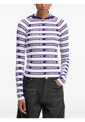 Day Birger Et Mikkelsen striped hooded sweater - White