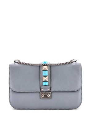 Valentino Garavani Pre-Owned Rolling Rockstud Glam Lock Leather Medium shoulder bag - Grey