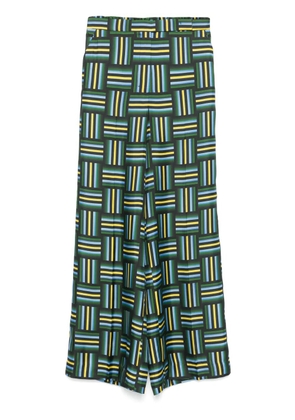 Dorothee Schumacher printed silk trousers - Blue
