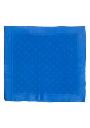 CHANEL Pre-Owned 1990s floral-jacquard scarf - Blue