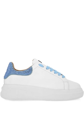 Philipp Plein crystal-detail platform sneakers - White
