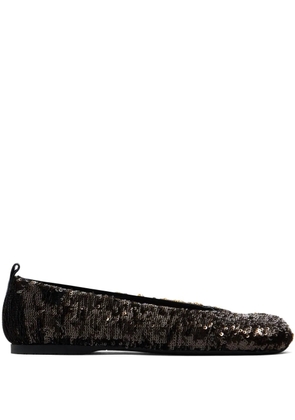 JW Anderson sequinned ballerina flats - Black