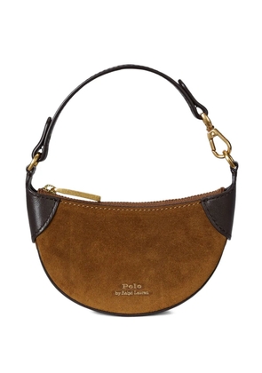 Polo Ralph Lauren mini ID suede shoulder bag - Brown