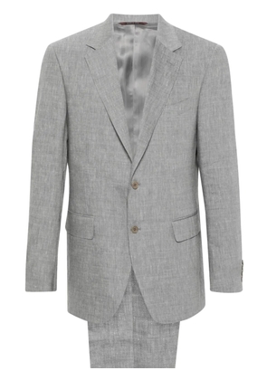Canali slub-texture suit - Grey