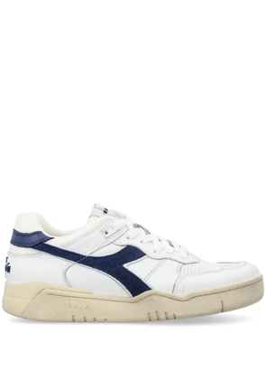 Diadora panelled leather sneakers - White
