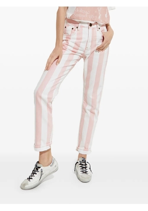 One Teaspoon x Moliera 2 striped straight jeans - White