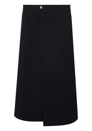 Proenza Schouler asymmetric twill wrap skirt - Black