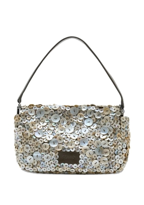 STAUD Timmy embellished shoulder bag - Neutrals