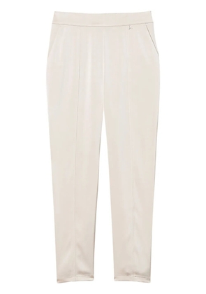 TWINSET straight-leg satin trousers - White
