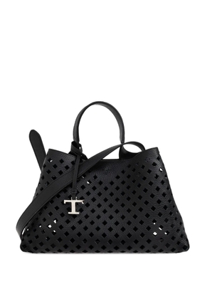 Tod's Micro Apa perforated-leather tote bag - Black