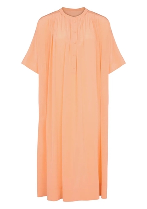 Yves Salomon silk midi skirt - Orange