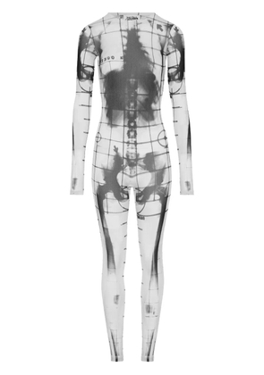 Jean Paul Gaultier Squeletor-print jumpsuit - White