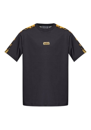 Versace Jeans Couture baroque-print logo-plaque t-shirt - Black