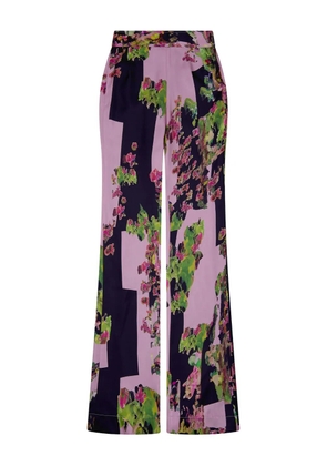 Libertine floral-print wide-leg trousers - Pink