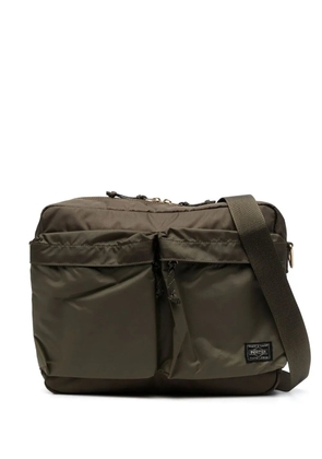 Porter-Yoshida & Co. logo-patch shoulder bag - Green