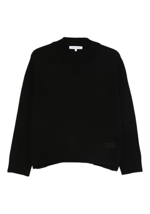 Maison Kitsuné V-neck wool sweater - Black