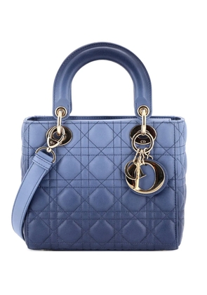 Christian Dior Pre-Owned Lady Dior Bag Cannage Quilt Gradient Lambskin Medium satchel - Blue