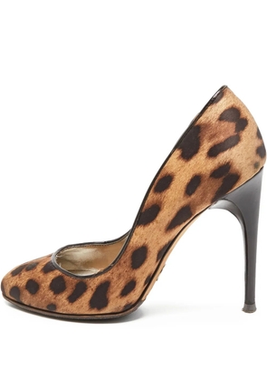 Dolce & Gabbana Pre-Owned leopard-print pumps - Brown