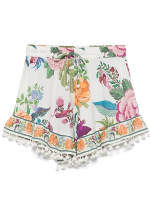 FARM Rio floral-print shorts - White