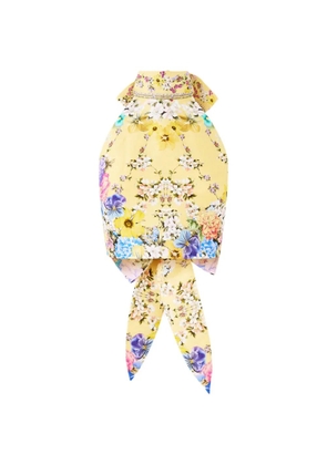 Camilla floral halterneck top - Yellow