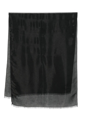 Emporio Armani modal-wool blend scarf - Black