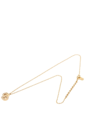 Christian Dior Pre-Owned 2000-2025 Gold Plated Rhinestone CD Logo Pendant Necklace costume necklace