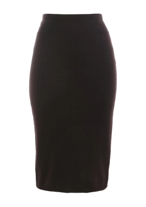 Alaïa Pre-Owned 1980s wool pencil skirt - Brown