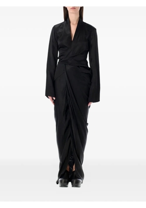 Rick Owens V-neck wrap maxi dress - Black