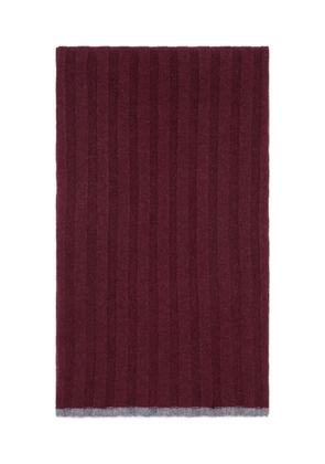 Brunello Cucinelli ribbed-knit scarf - Red
