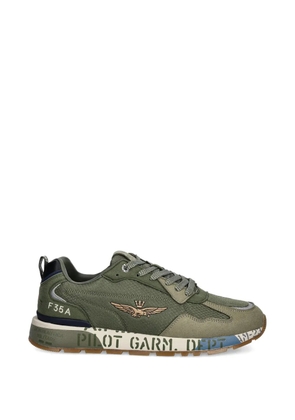 Aeronautica Militare logo-trim sneakers - Green
